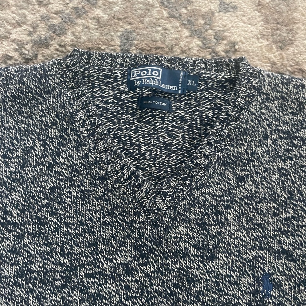 Vintage Fisherman polo Ralph Lauren 100% cotton Rag sweater. XL - Picture 5 of 5